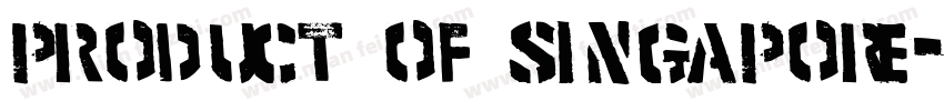 PRODUCT OF SINGAPORE字体转换